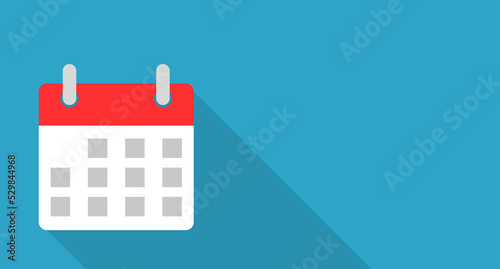 Background with modern calendar icon and copy space. Vector.