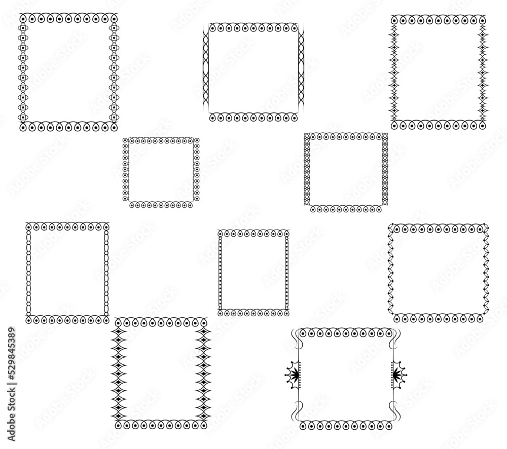 Frame border ornament. Calligraphic text divider, border, separator decor design. Antique vintage victorian elegant decoration element. Filigree frame ornament line. Hand drawn vector illustration Frame border ornament. Calligraphic text divider, border, separator decor design. Antique vintage victorian elegant decoration element. Filigree frame ornament line. Hand drawn vector illustration