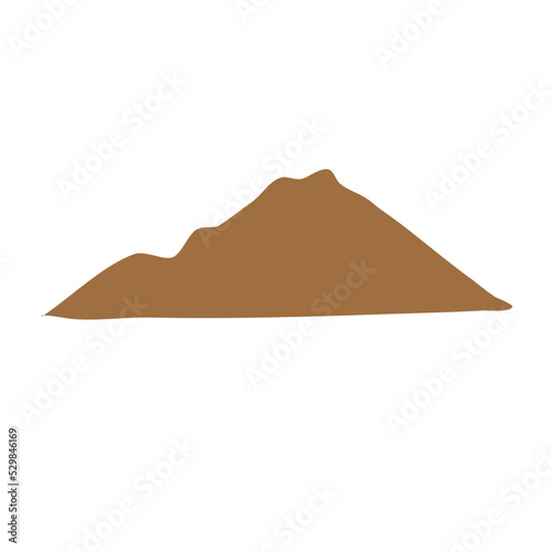 Mountain hill silhouette landscape