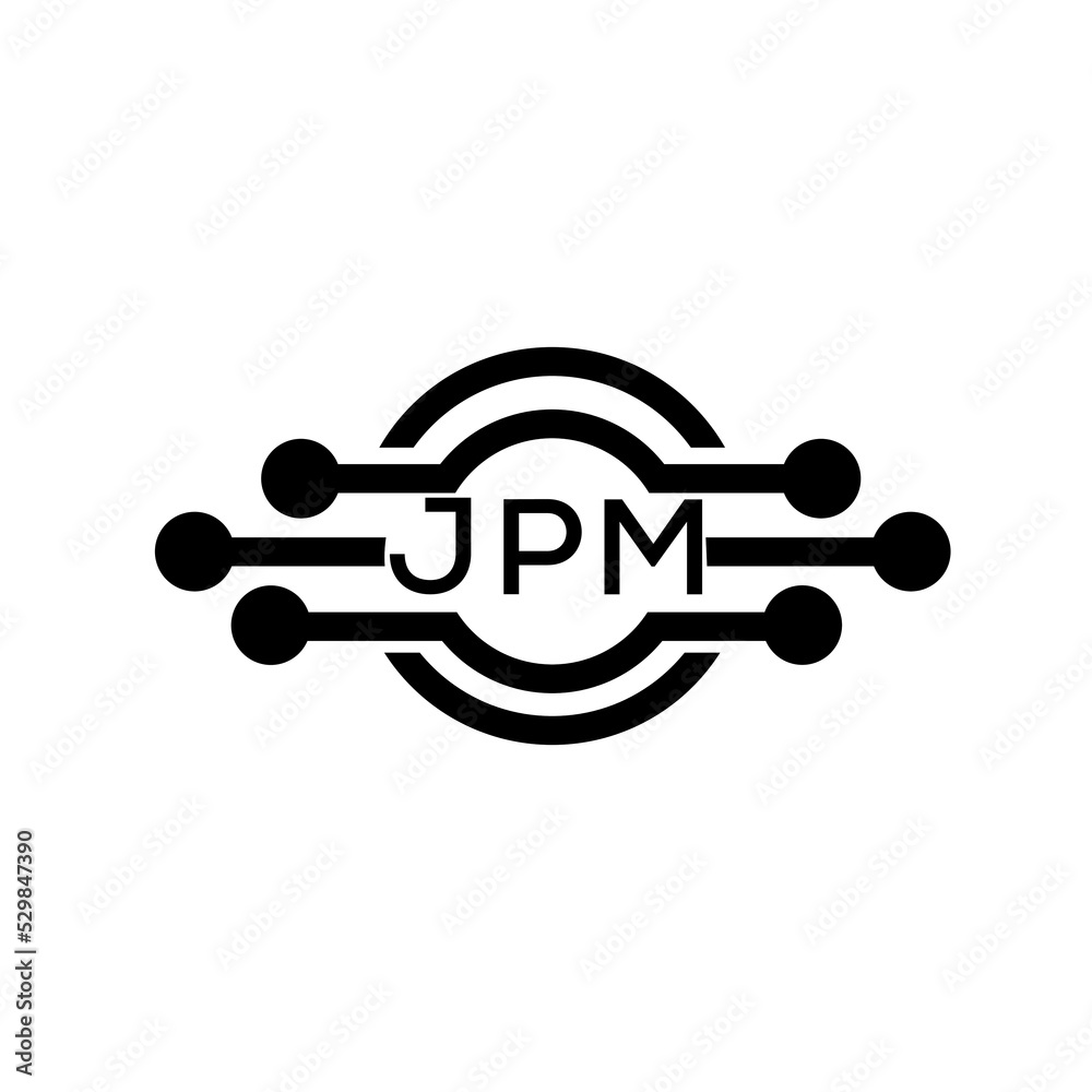 JPM letter logo. JPM best white background vector image. JPM Monogram