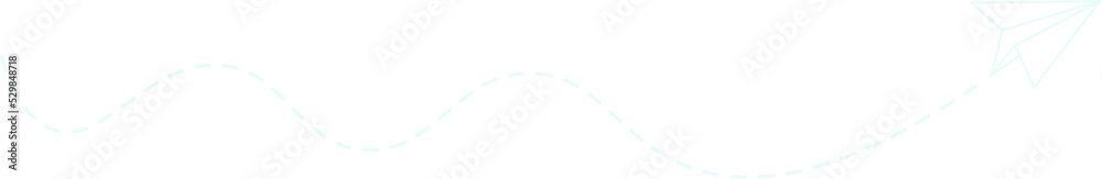 Dashed Line Paper Airplane Route Dashed Line Paper Airplane Route