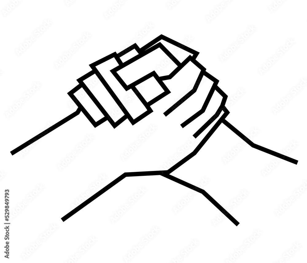 ガッチリと握手をしているイメージイラスト素材 ガッチリと握手をしているイメージイラスト素材