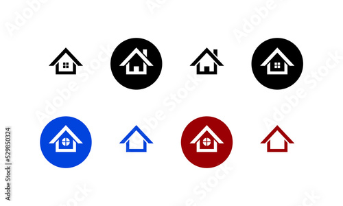 house icon. house, home, property, real estate or residential icon in flat style - stock vector