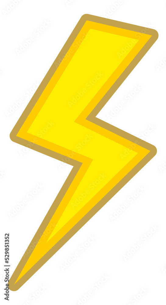 Lightning bolt icon. Cartoon yellow flash symbol Lightning bolt icon. Cartoon yellow flash symbol