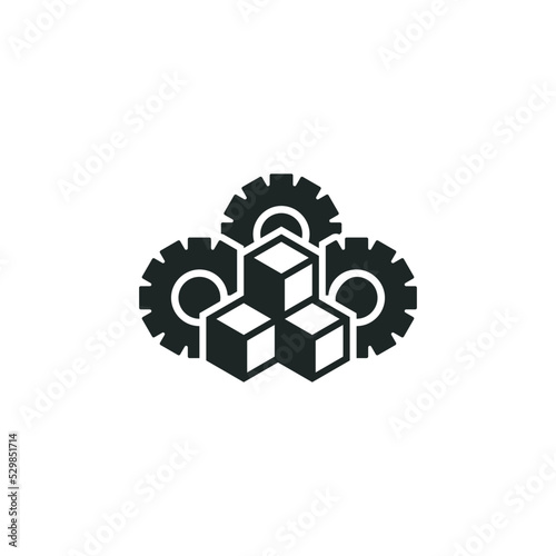 Mass production icon isolated on white background