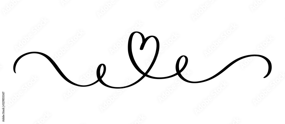 Heart and love swirl divider. Hand drawn sketch doodle style. Continious Line scribble heart thread vector illustration. Love and wedding concept. Heart and love swirl divider. Hand drawn sketch doodle style. Continious Line scribble heart thread vector illustration. Love and wedding concept.