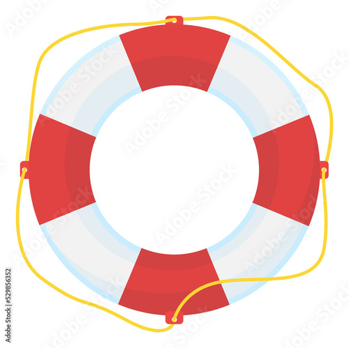 Cartoon lifebuoy. Marine safety symbol. Life saver