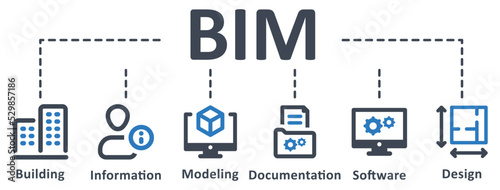 BIM icon - vector illustration . building, information, modeling, software, design, plan, documentation, infographic, template, presentation, concept, banner, pictogram, icon set, icons . 