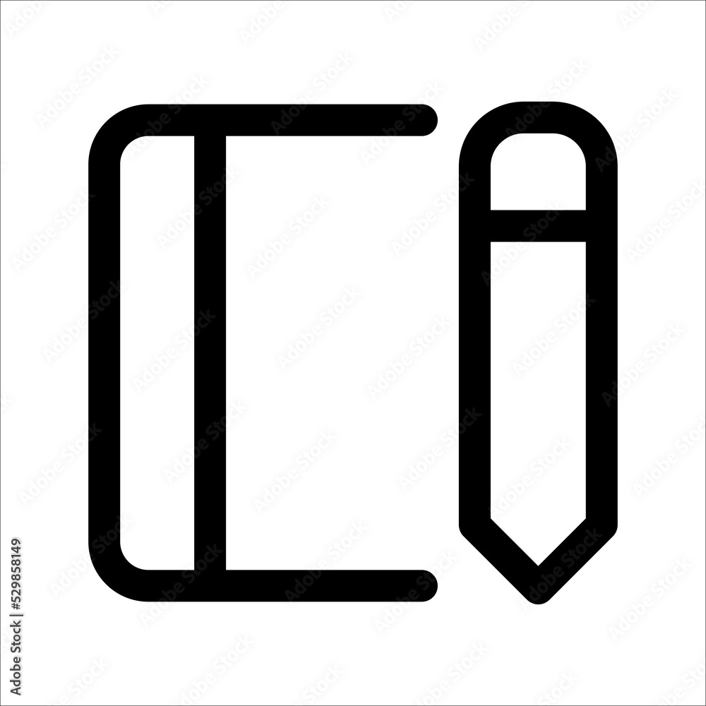content, edit line icon, on white background. content, edit line icon, on white background.