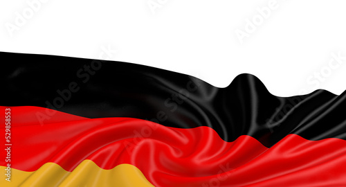 Germany national flag waving 3d render.