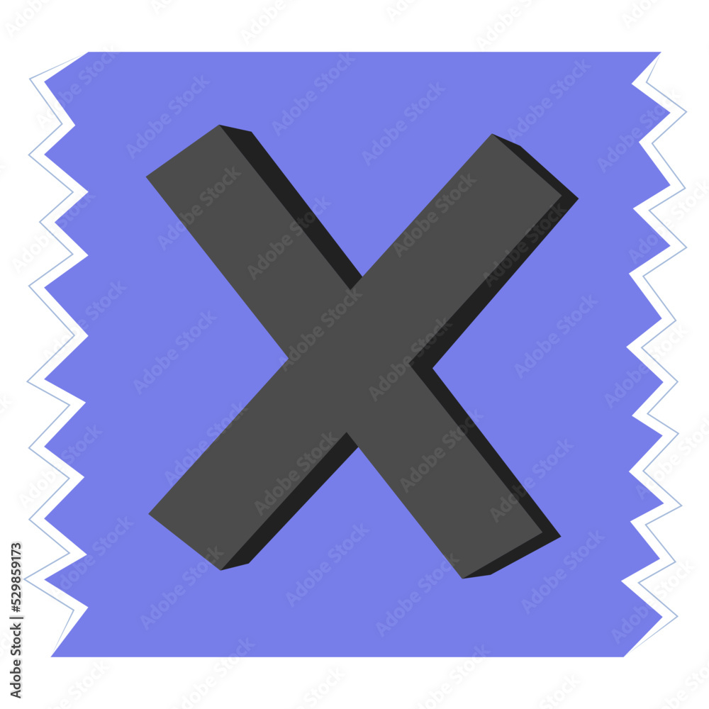 Obraz premium Letter X Sticker