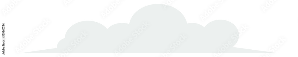 Simple cloud climate silhouette element vector illustration