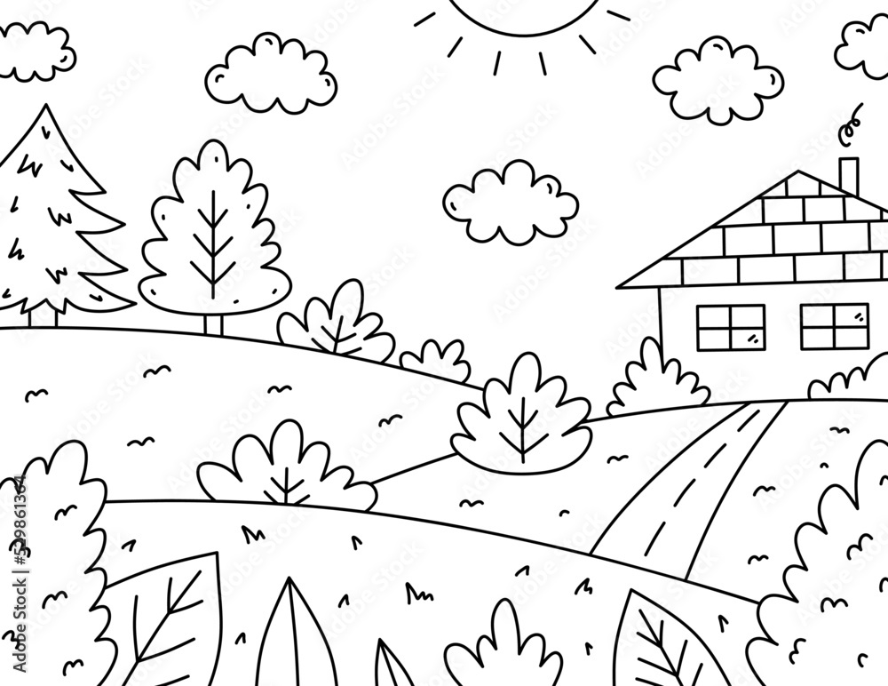 How To Draw A Winter Landscape - version 2 | Art For Kids Hub