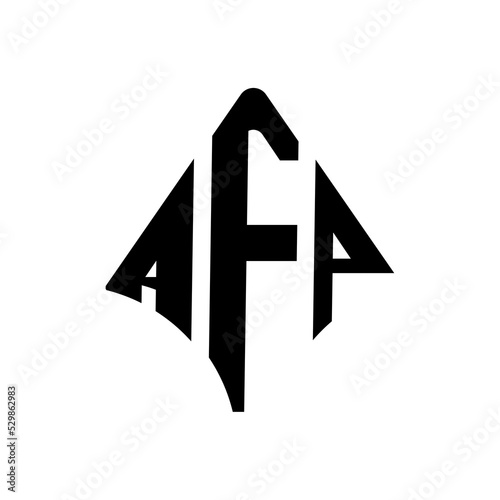 AFP letter logo design. AFP modern letter logo with black background. AFP creative  letter logo. simple and modern letter AFP logo template.
 photo