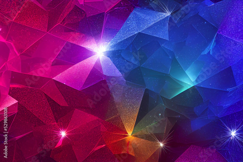 Backgrounds inspired by rainbow-colored prisms and diamonds photo