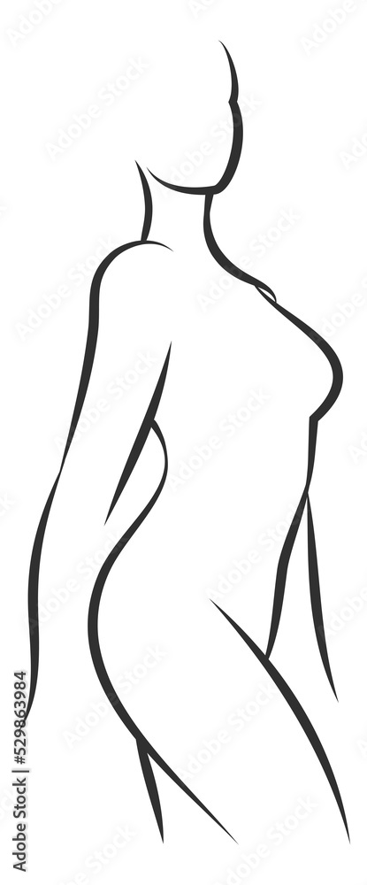 Femel body silhouette. Woman health product logo Femel body silhouette. Woman health product logo