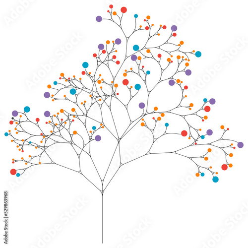 Abstract circle tree vector. Ecology creative background.