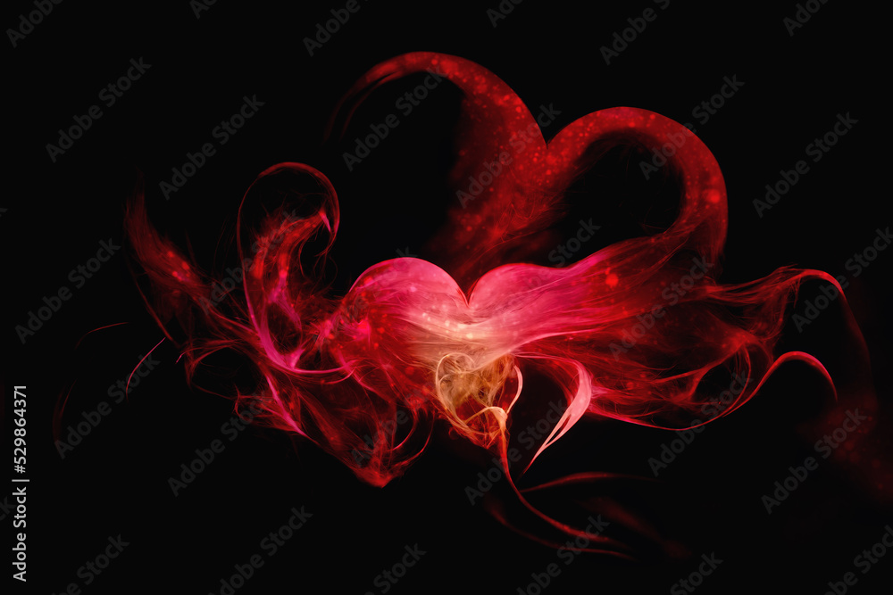 Heart shaped cloud, beautiful magic smoke heart. Heart shaped cloud, beautiful magic smoke heart.