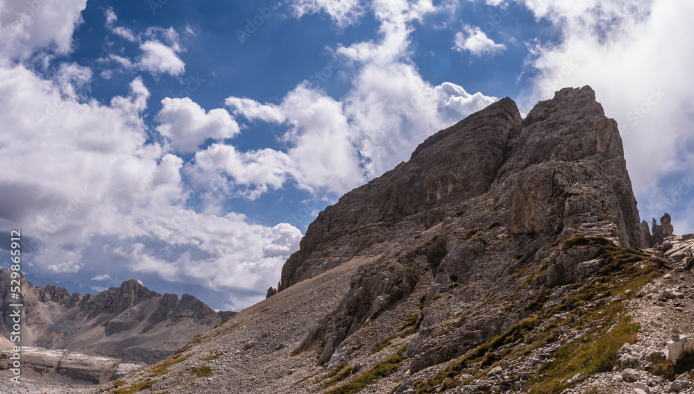 Blick  von Gamsstllscharte  ins Latemar