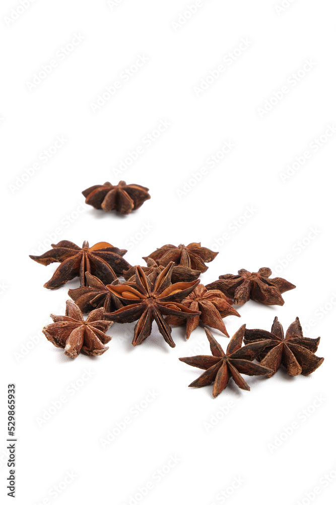 star anise isolated on white background star anise isolated on white background