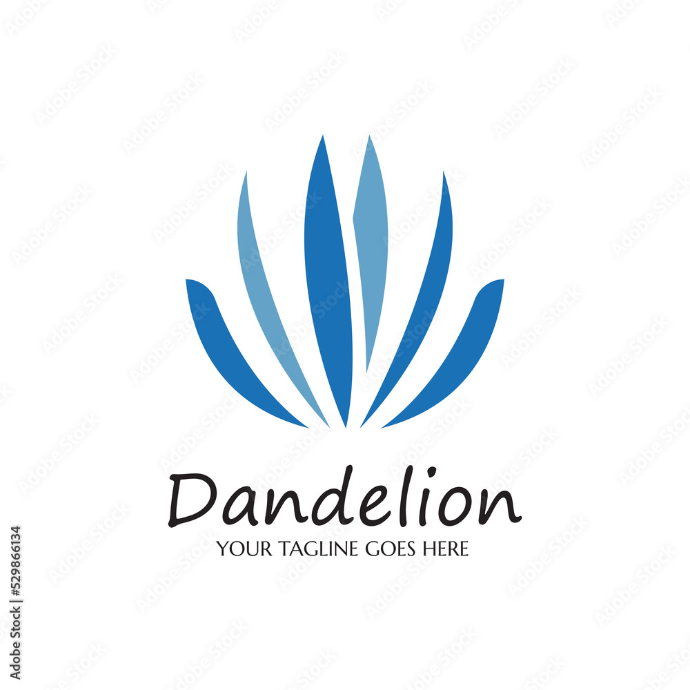 dandelion flower logo with template vector illustration dandelion flower logo with template vector illustration