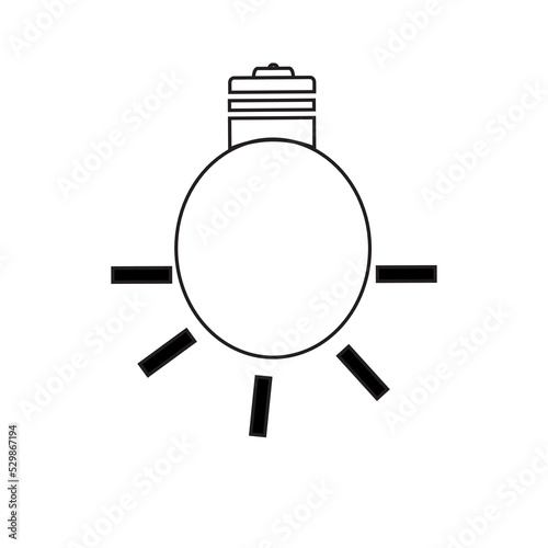 Vector light icon, isolated on a transparent background.  Signs of ideas, solutions, thinking concepts.