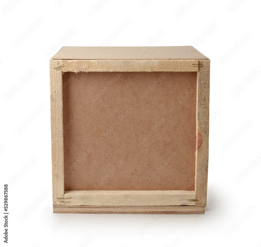 Wooden box isolated on white. Wooden box isolated on white.