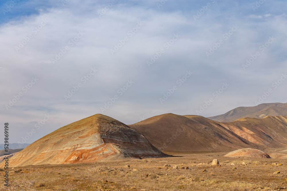 Garnet mountains of Khizi. Azerbaijan.