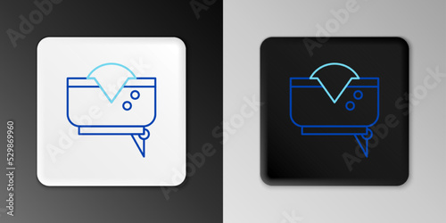 Line Pirate hat icon isolated on grey background. Colorful outline concept. Vector