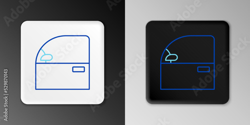 Line Car door icon isolated on grey background. Colorful outline concept. Vector