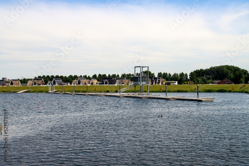 Willem-Alexanderbaan as rowing facility in water storage Eendragtspolder for preventing flood photo