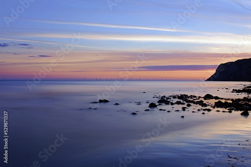 Sunrise at the beach Llandudno