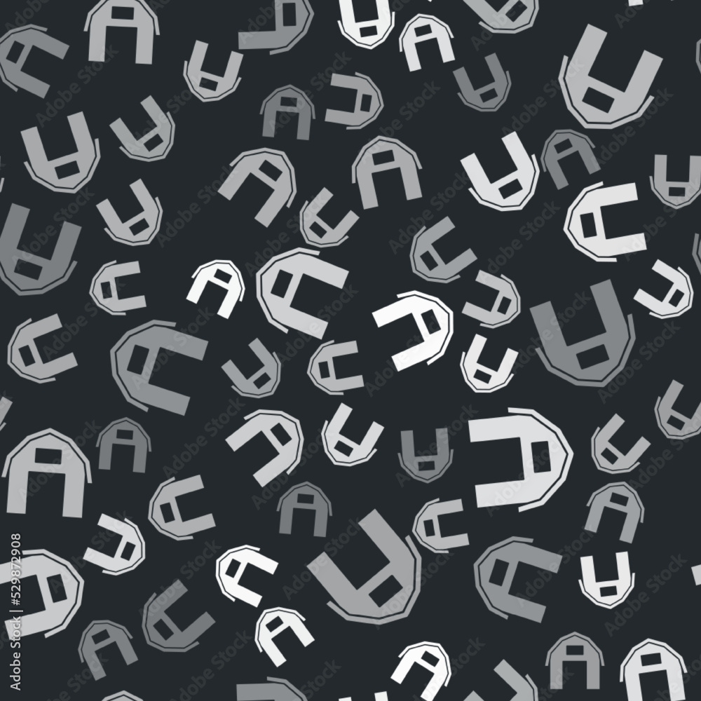 Grey Farm house icon isolated seamless pattern on black background. Vector Grey Farm house icon isolated seamless pattern on black background. Vector