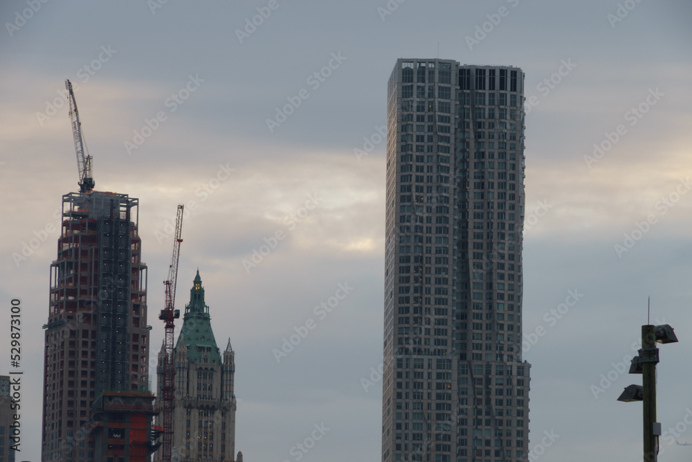 Brooklyn Old Pier looking at One World Trade Center manhattan