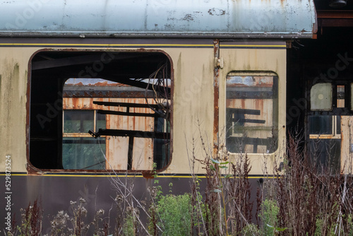 Old British Abandoned Railway Coach photo