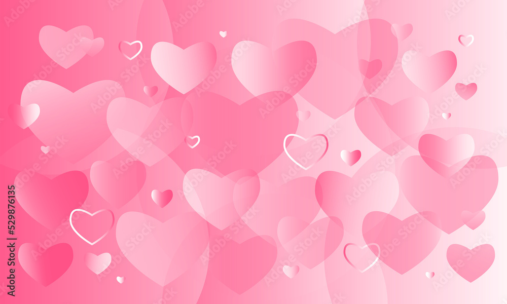 Abstract Pink Gradient Love Background Effect Design