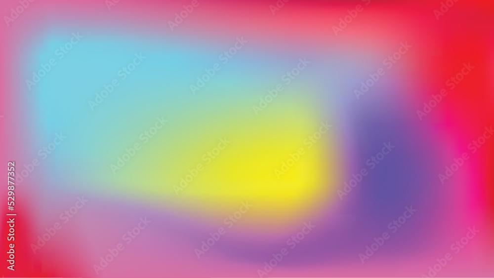 abstract blurred gradient RGB color yellow red blue background illustration