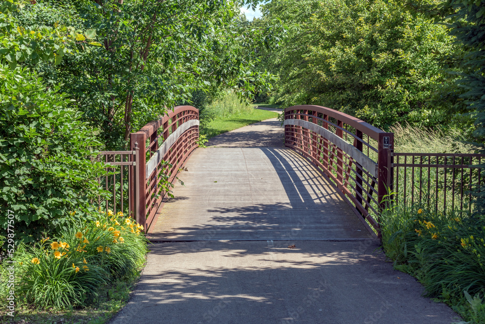 A Bridge Over A Small Creek Along The Trail