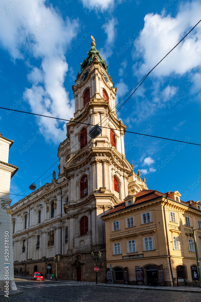 Naklejka premium The Malostranske Namesti Square view in Prague