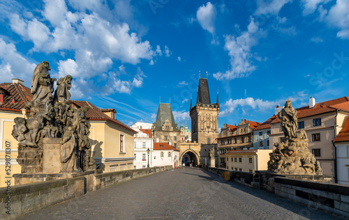 Mostecka Street view in Prague City