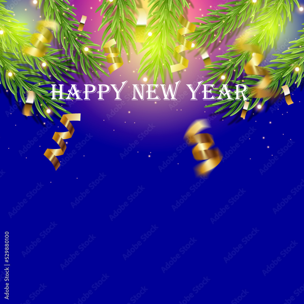 Fototapeta premium Beautiful new year card