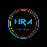 HRA design.HRA letter logo vector.HRA letter monogram logo design vector.HRA luxury logo.HRA unique  logo design.HRA letter logo design vector image