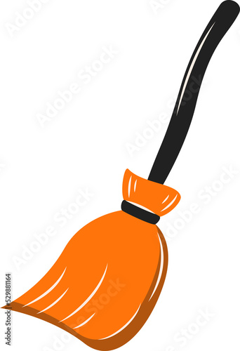 Broomstick for Happy Halloween. 