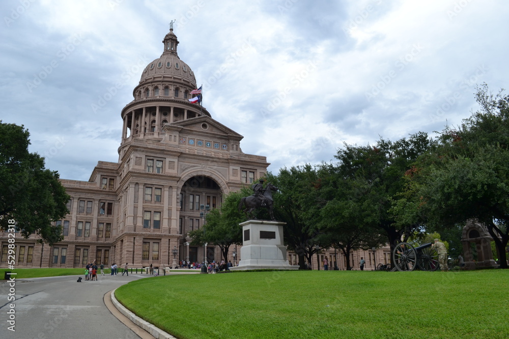 The front view of Texas State Capitol  in Austin