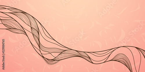 Vintage coloring linear abstract backgrounds. Smooth waves of thin lines of gentle color. Great for printing, posters, flyers, packaging, invitations, postcards, textile designs and other accessories.