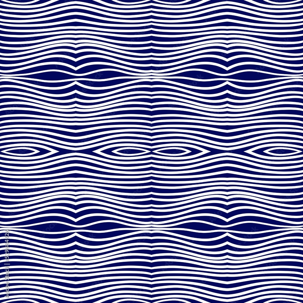 Seamless pattern Retro stripe pattern waves ripple with navy blue parallel stripe. Illustration background suitable for fashion textiles, graphics Seamless pattern Retro stripe pattern waves ripple with navy blue parallel stripe. Illustration background suitable for fashion textiles, graphics