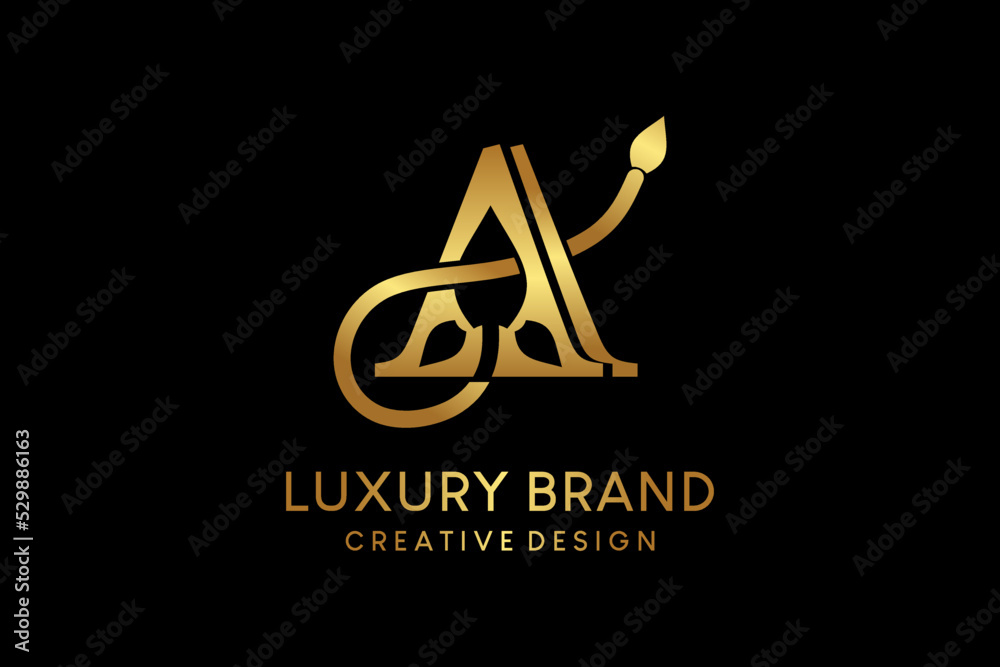 Modern and luxury letter A logo design template Modern and luxury letter A logo design template