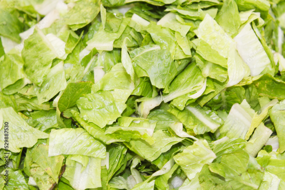 vegetable sample mounted on a healthy bar to be used in a salad