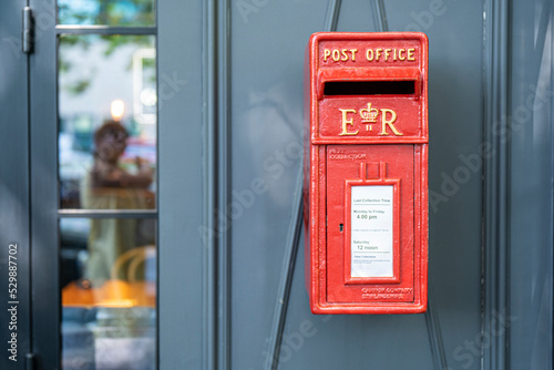 Wallpaper Mural street red English mailbox on the door Torontodigital.ca