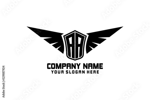 Initial letter AA wing logo. modern icon, template design